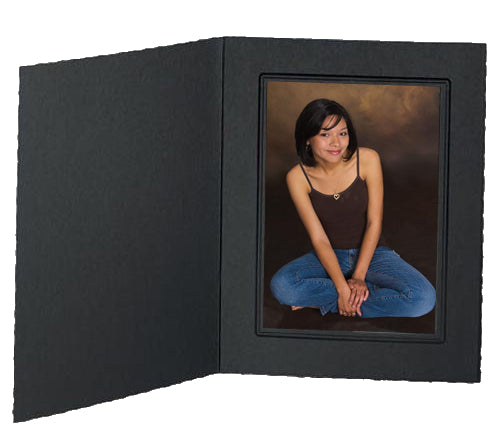 TAP Buckeye Black/Black Trim Photo Folders - 25/pack