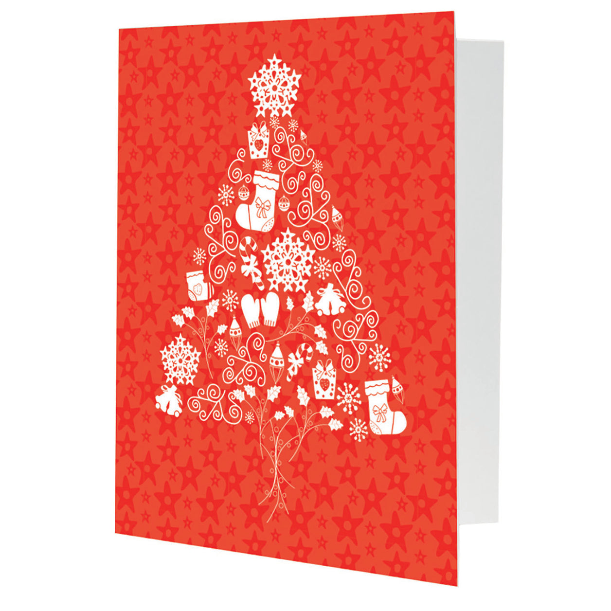 Red Christmas Tree Photo Folders
