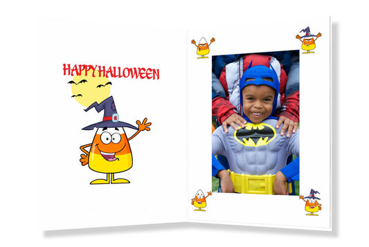 Halloween 4x6 Photo Folder - Candy Corn Graphics - Pack of 25