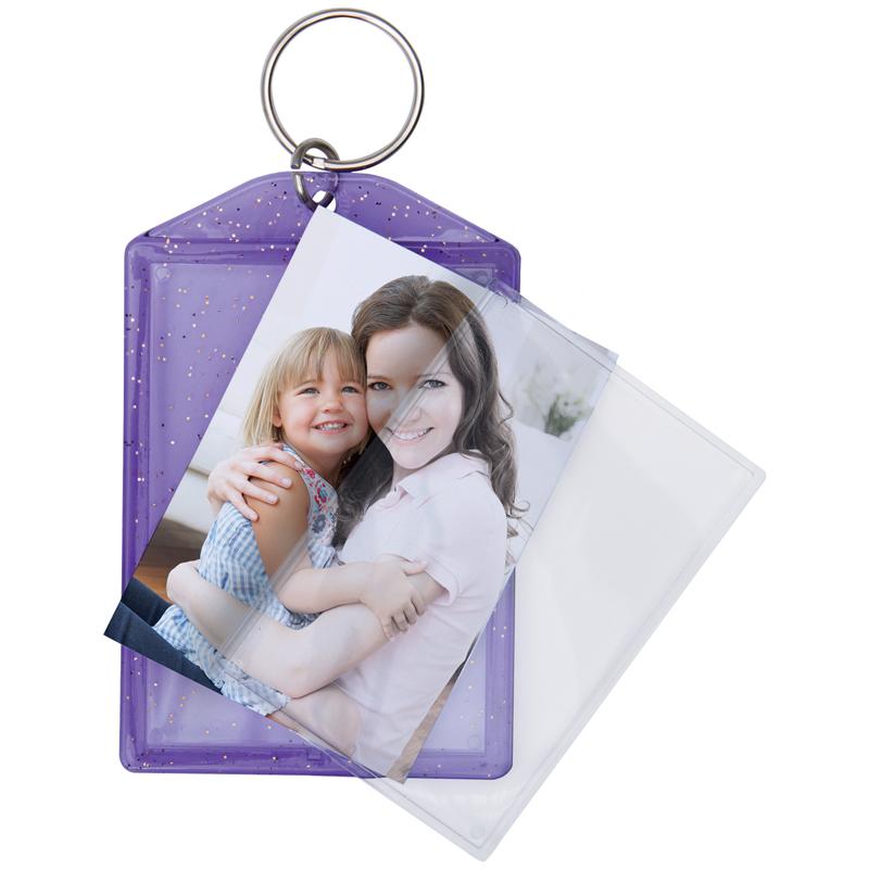 2 x 2-7/8 Translucent Sparkle Photo Keychains - how to assemble