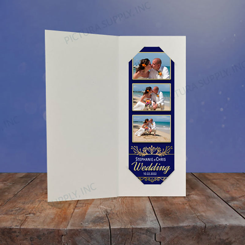 White PhotoBooth Cut Corner Folders for 2x6 photos