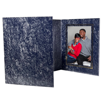 4x6 Park Avenue Blue with Gold Foil Trim Photo Folders