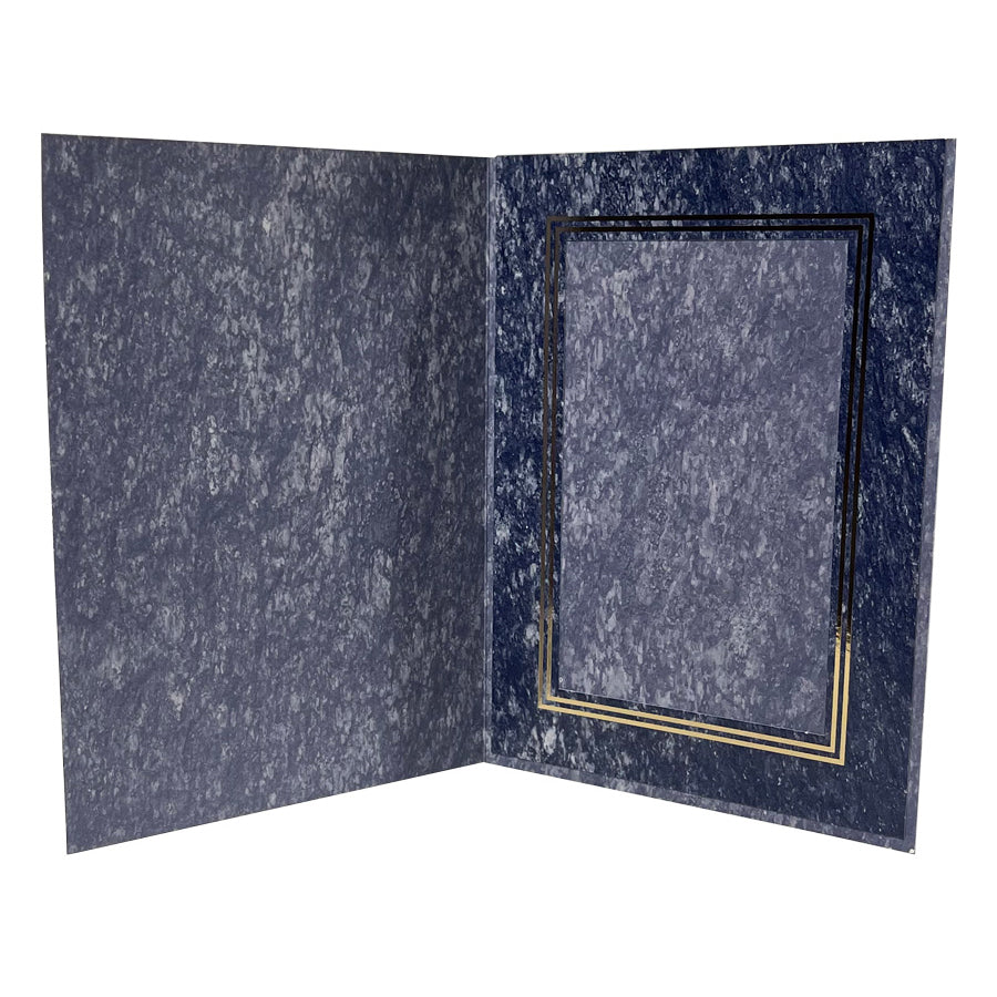 4x6 Park Avenue Blue with Gold Foil Trim Photo Folders