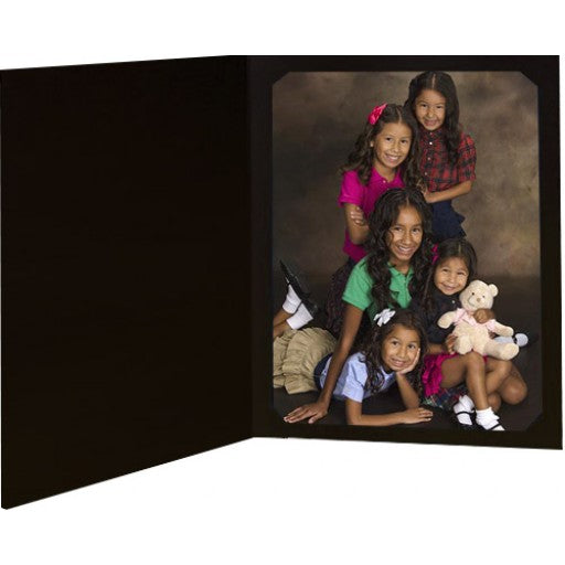 Cut Corner Black Photo Folders