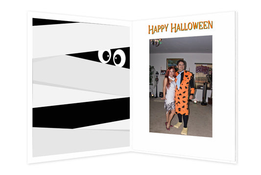 Halloween 4x6 Photo Folder - Featuring Mummy and Happy Halloween Graphic - Pack of 25