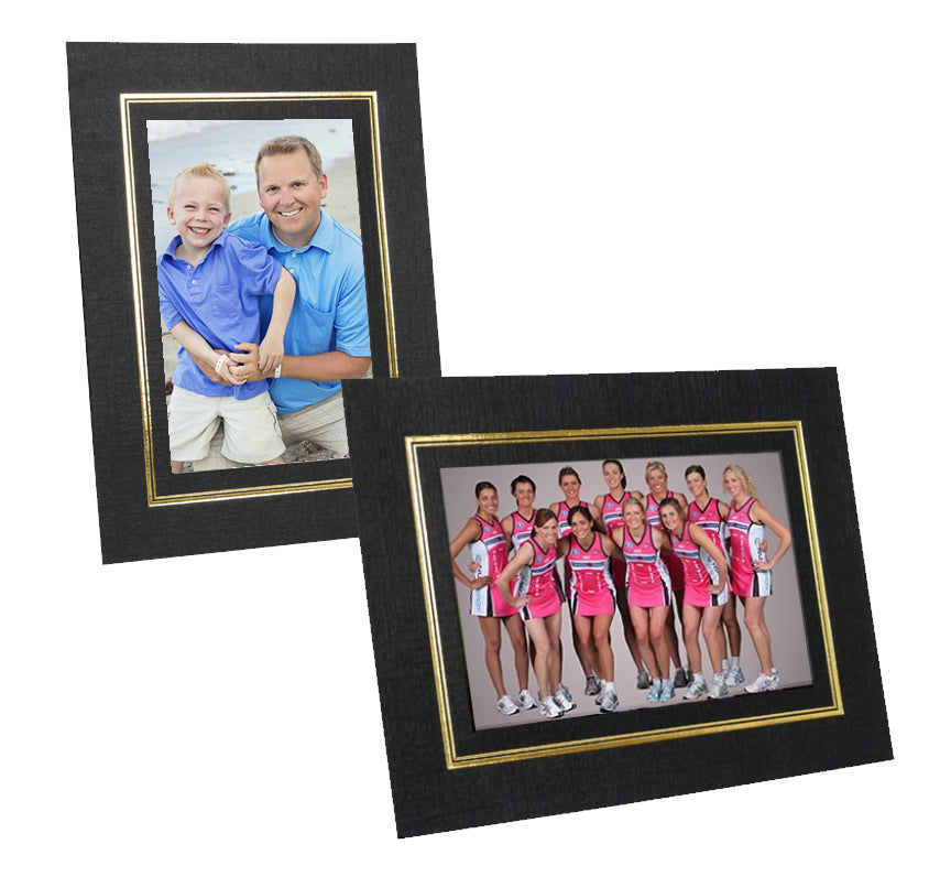 Products Legacy Black/Gold Foil Dual Photo Easels