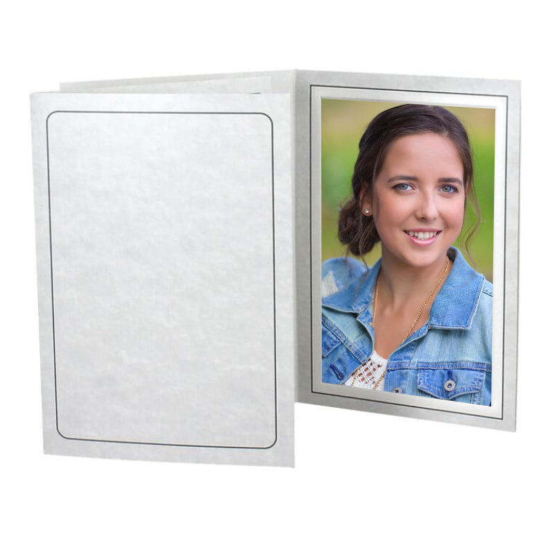 Portrait gray 4x6 photo folders