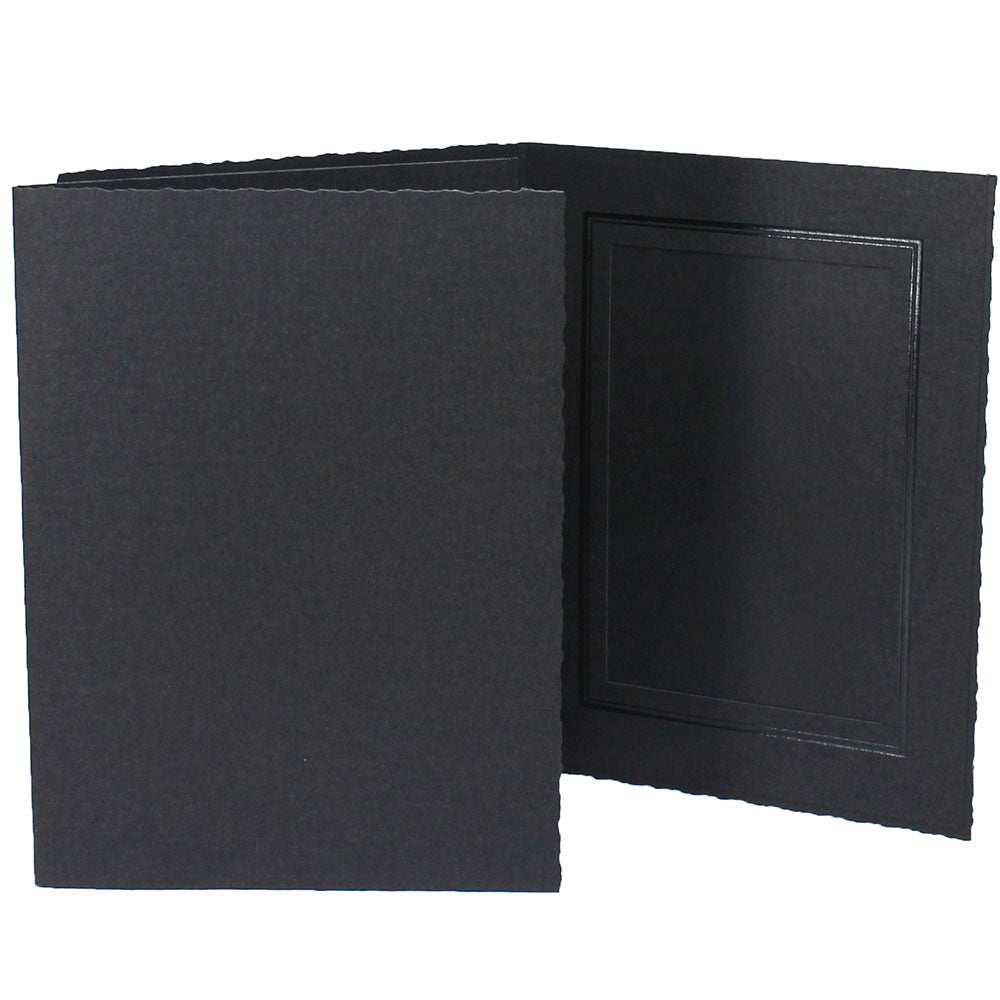 Regal Black with Black Foil Trim Photo Folders